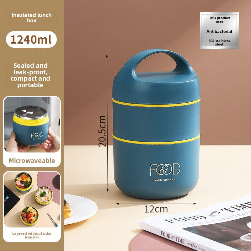 Insulated Lunch Box Soup Thermos Portable Meal Container