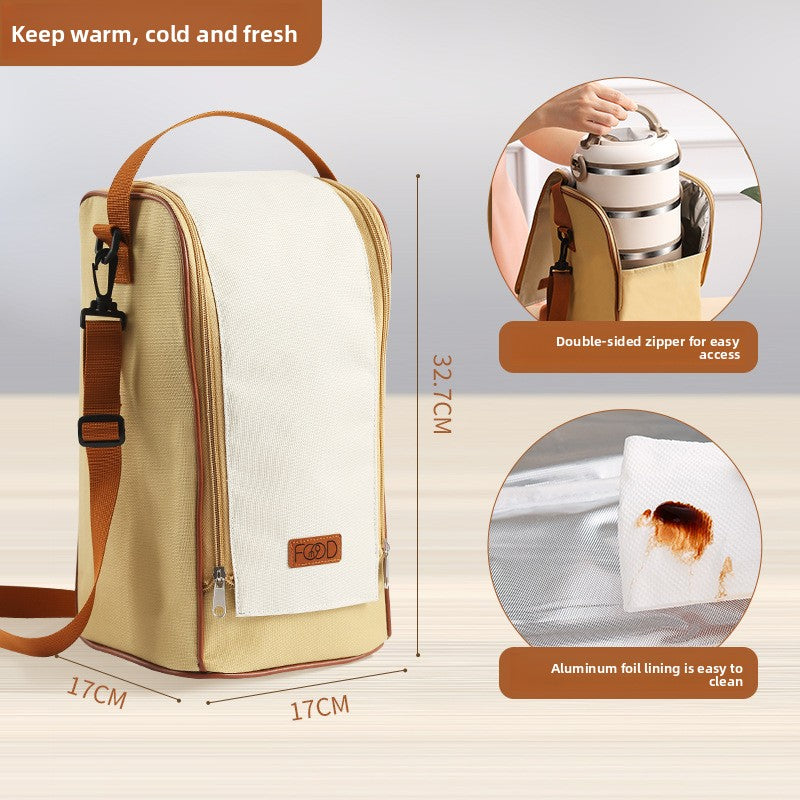Insulated Rice Bucket Long-Lasting Insulated Lunch Box Multi-Layer Insulated Bucket for Home Office Workers Portable Take-Out Layered Large Capacity