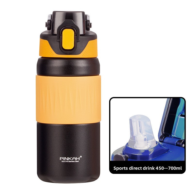 Insulated Sports Water Bottle with Straw