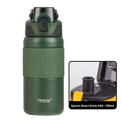 Insulated Sports Water Bottle with Straw