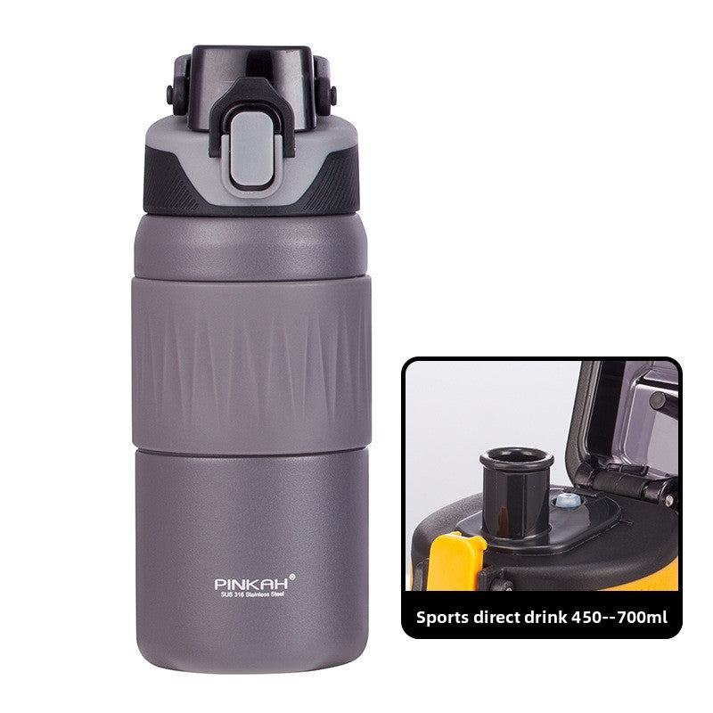 Insulated Sports Water Bottle with Straw