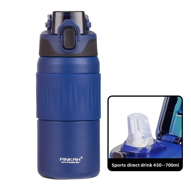 Insulated Sports Water Bottle with Straw