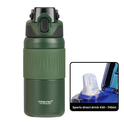 Insulated Sports Water Bottle with Straw