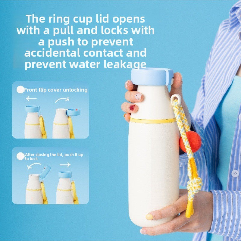 Insulated Stainless Steel Drinking Cup with Straw