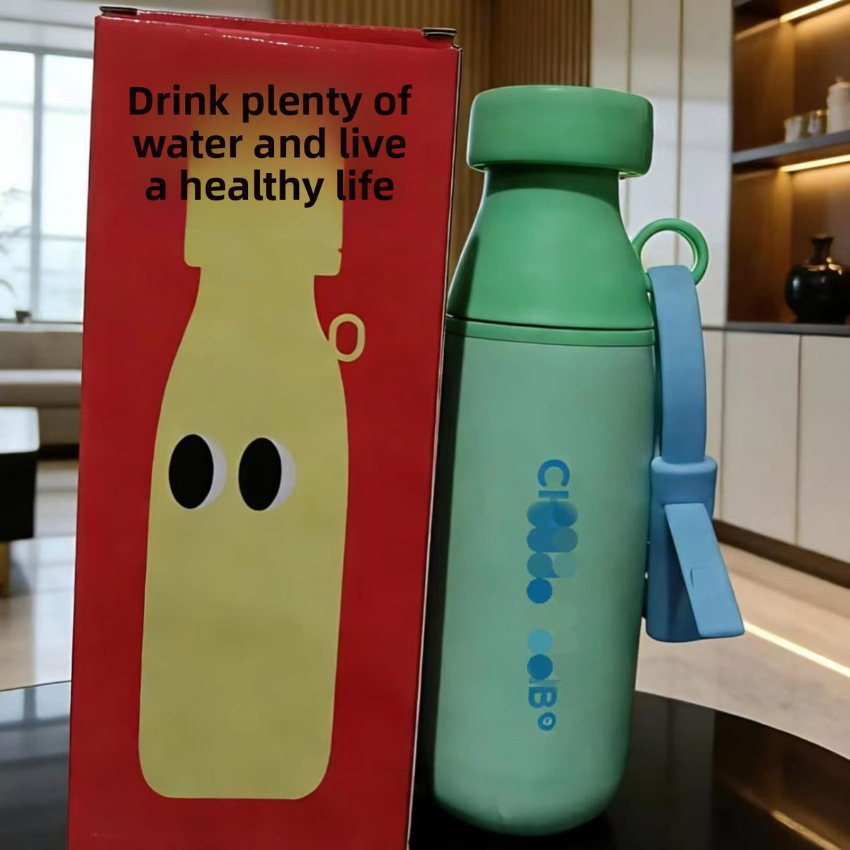 Insulated Stainless Steel Drinking Cup with Straw