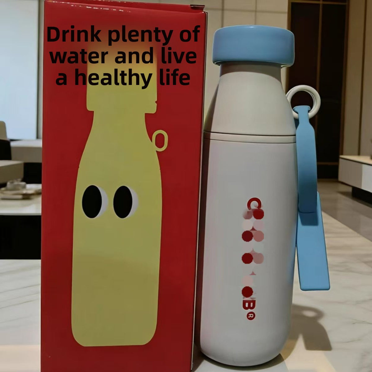 Insulated Stainless Steel Drinking Cup with Straw