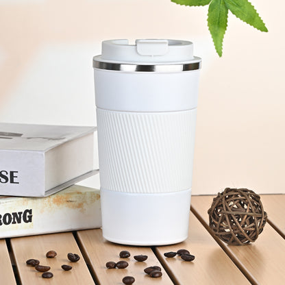 Insulated Stainless Steel Travel Coffee Cup with Silicone Sleeve