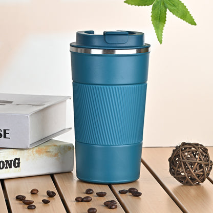 Insulated Stainless Steel Travel Coffee Cup with Silicone Sleeve