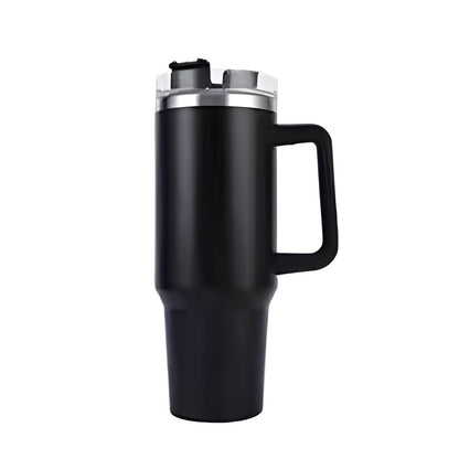 Insulated Stainless Steel Travel Mug with Handle