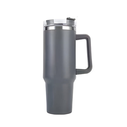 Insulated Stainless Steel Travel Mug with Handle