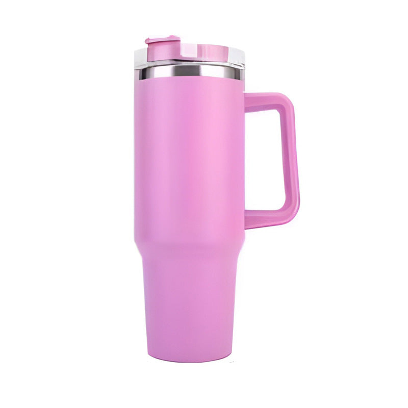 Insulated Stainless Steel Travel Mug with Handle