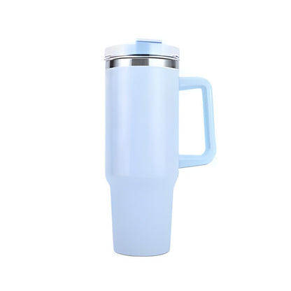 Insulated Stainless Steel Travel Mug with Handle