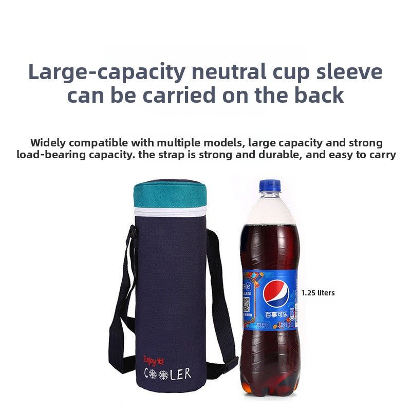 Insulated Water Bottle Bag with Adjustable Strap