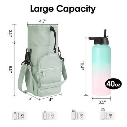 Insulated Water Bottle Cover with Shoulder Strap