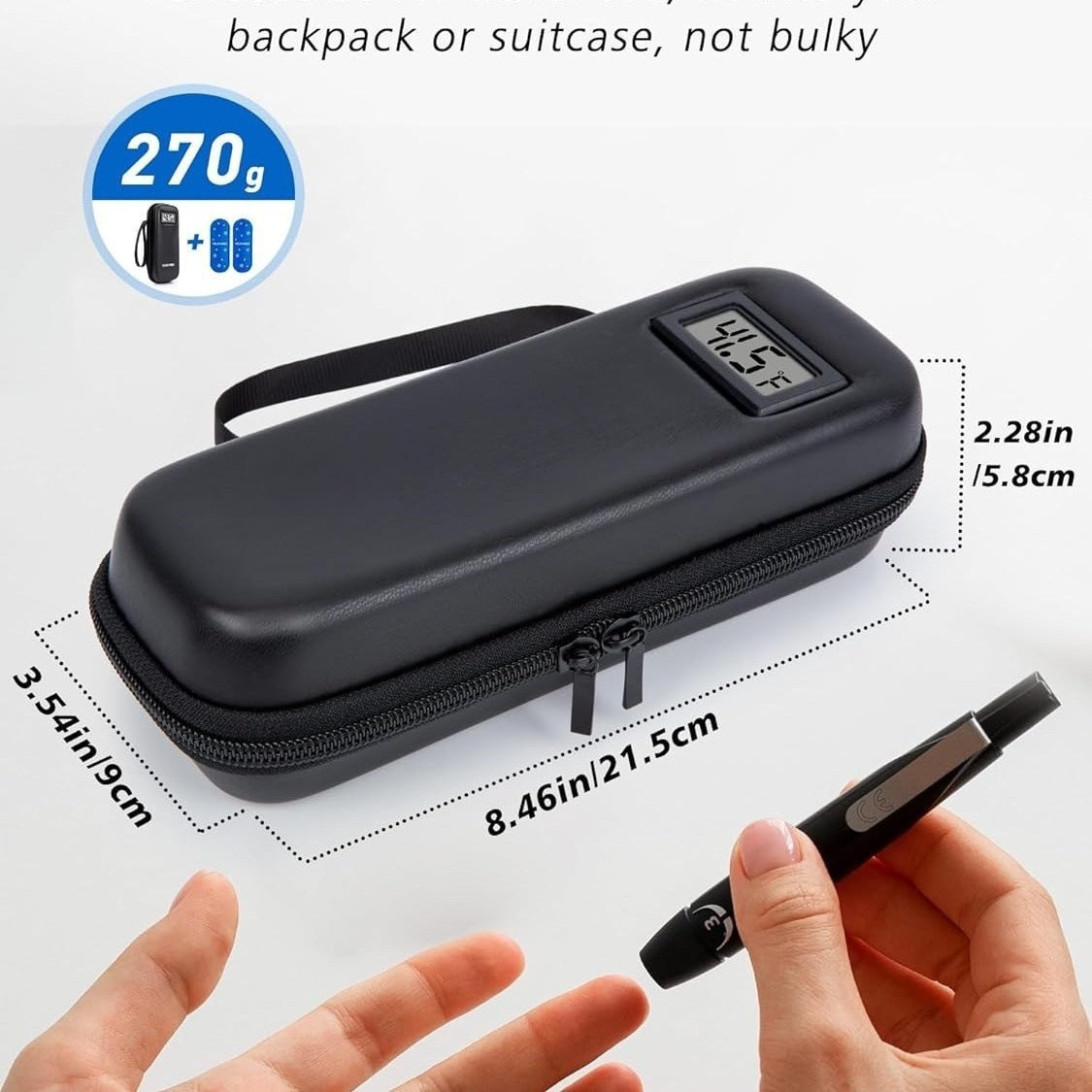 Insulin Temperature Display Cooler Case