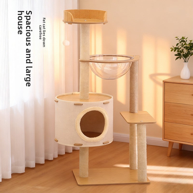 Integrated Cat Climbing Tree with Sisal Scratching Post