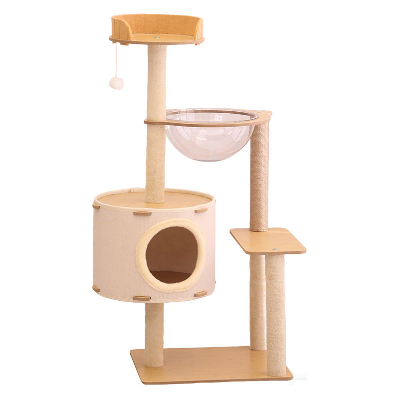Integrated Cat Climbing Tree with Sisal Scratching Post