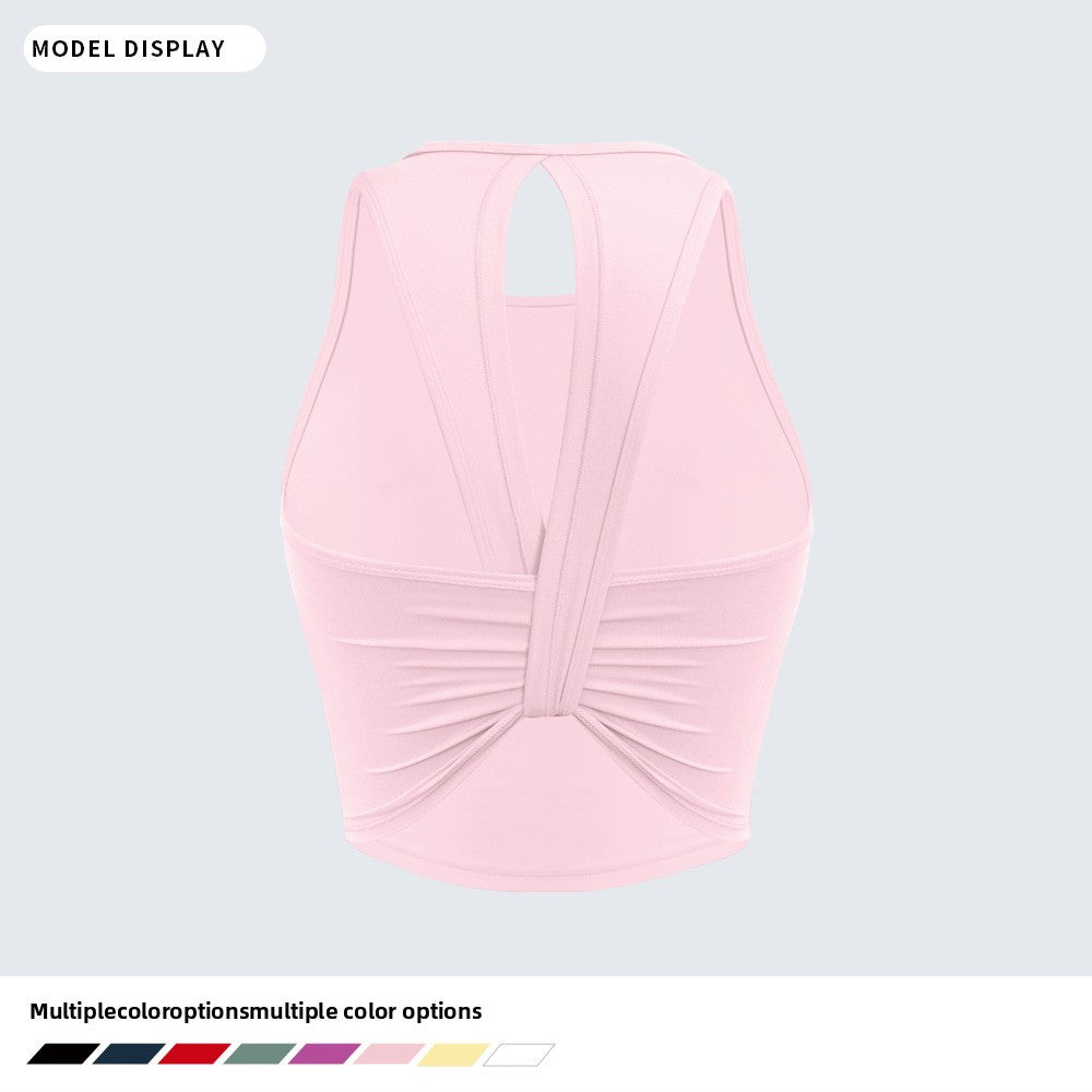 Integrated Chest Pad Yoga Running Fitness Vest