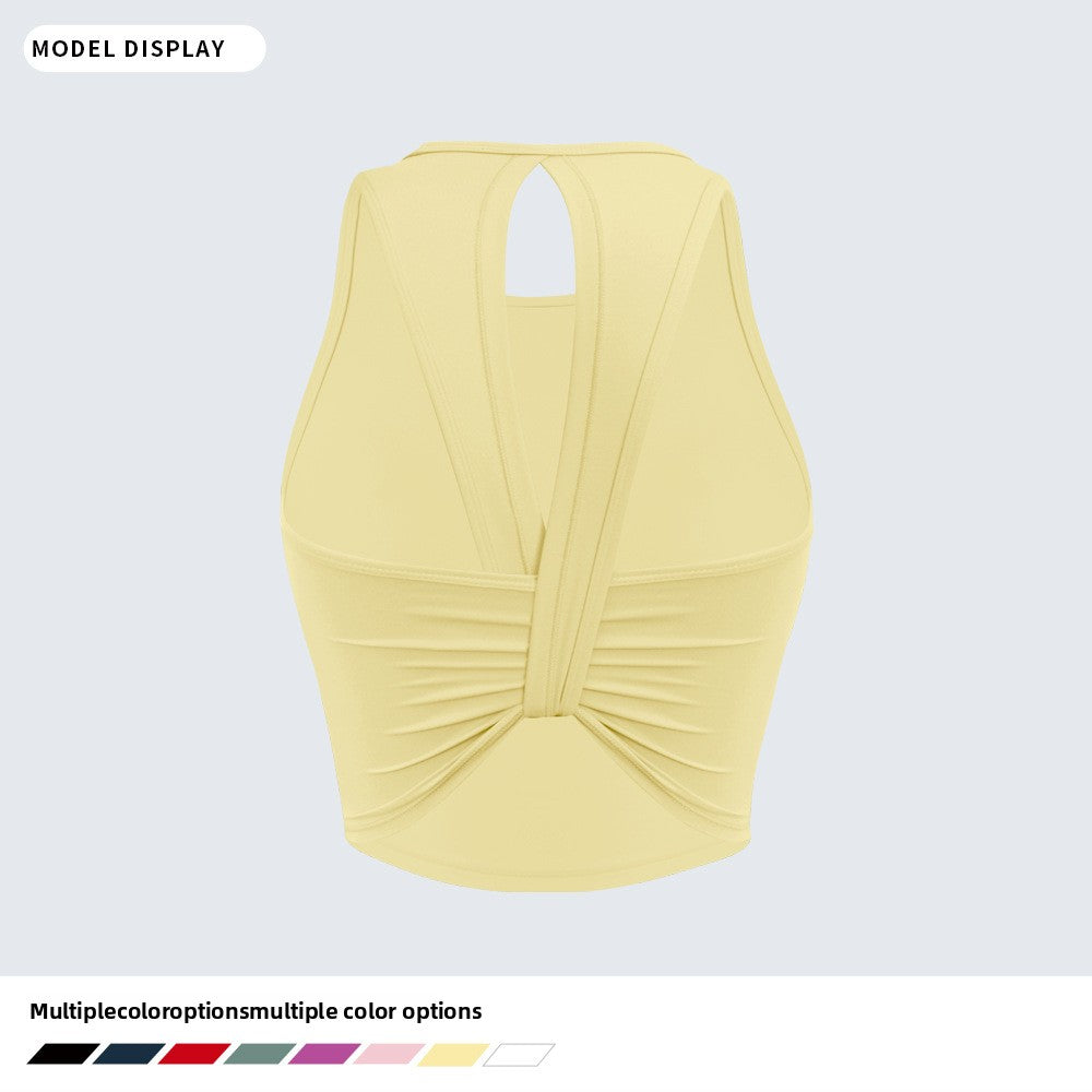 Integrated Chest Pad Yoga Running Fitness Vest