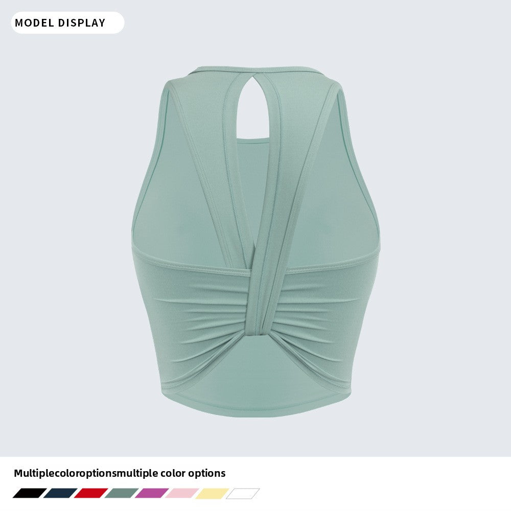 Integrated Chest Pad Yoga Running Fitness Vest
