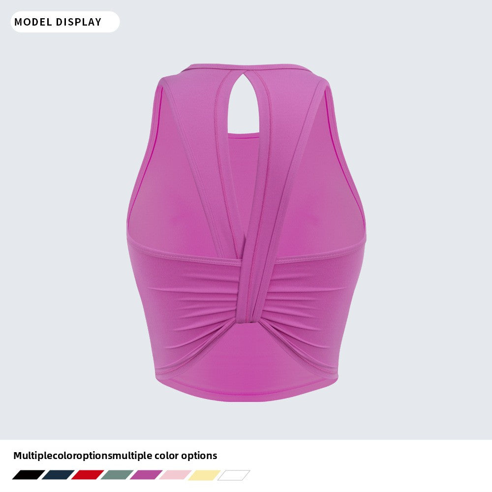 Integrated Chest Pad Yoga Running Fitness Vest