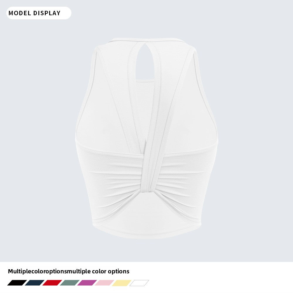 Integrated Chest Pad Yoga Running Fitness Vest