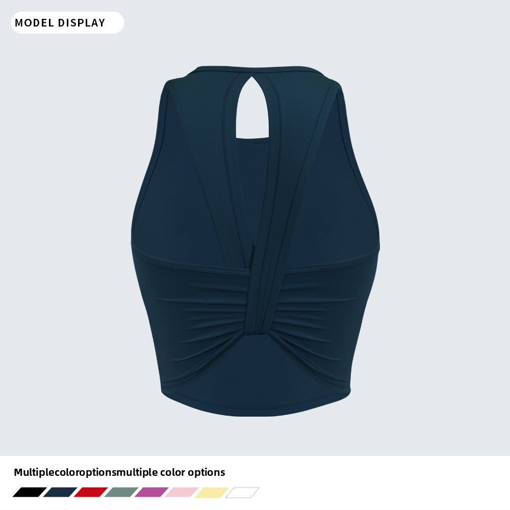Integrated Chest Pad Yoga Running Fitness Vest