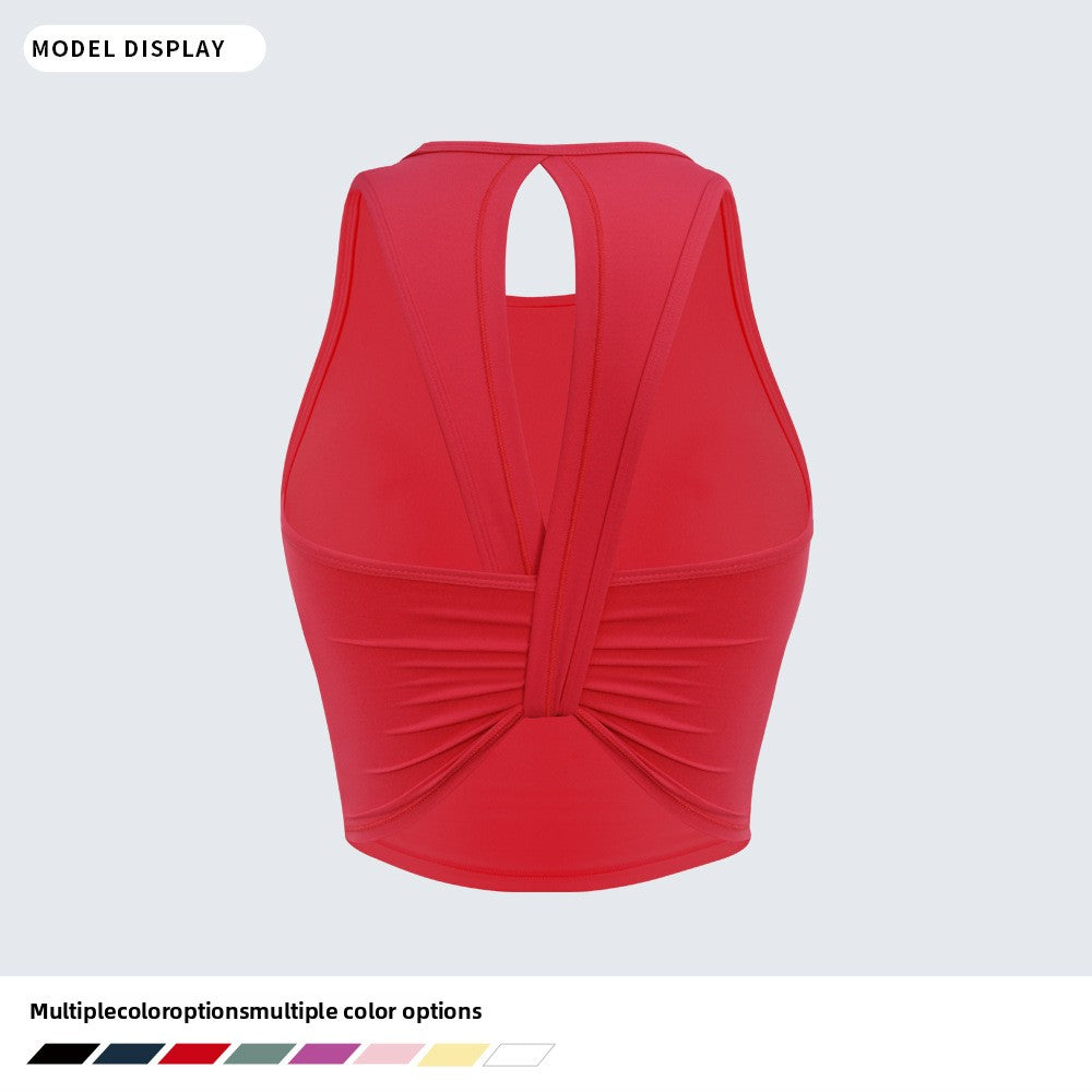 Integrated Chest Pad Yoga Running Fitness Vest