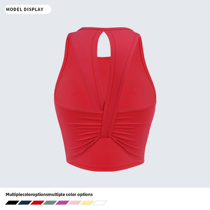 Integrated Chest Pad Yoga Running Fitness Vest