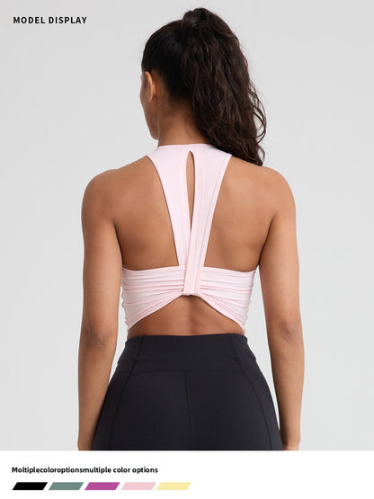 Integrated Chest Pad Yoga Running Fitness Vest