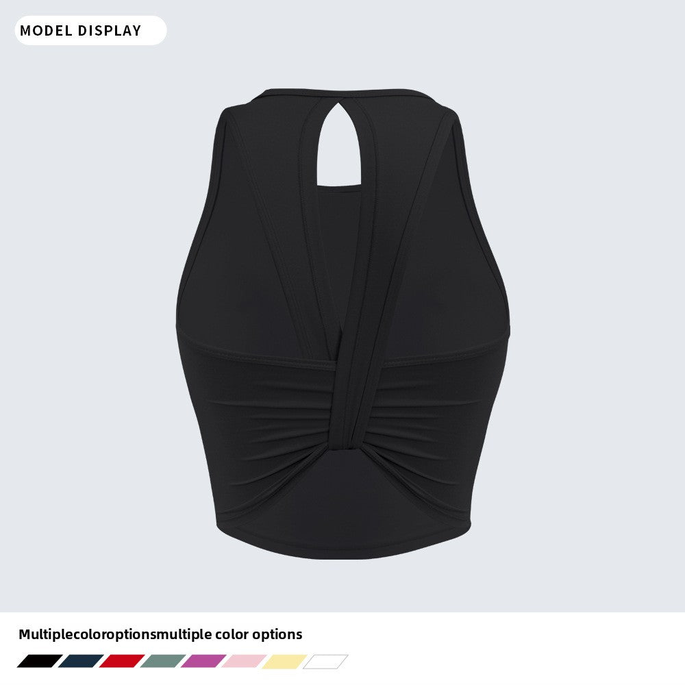 Integrated Chest Pad Yoga Running Fitness Vest