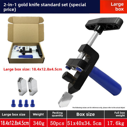 Integrated glass knife tile splitter