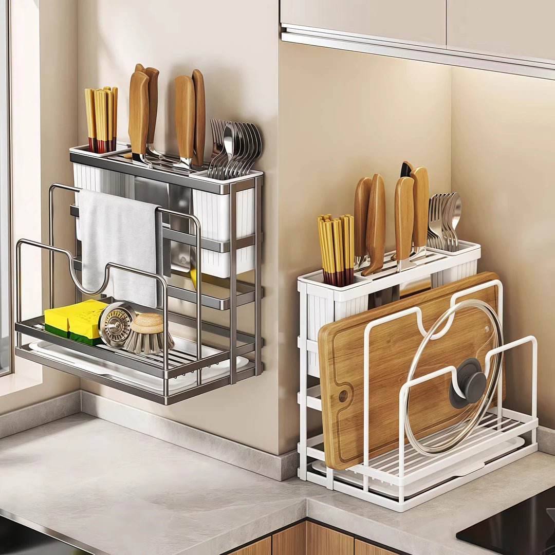 Integrated Kitchen Storage Rack