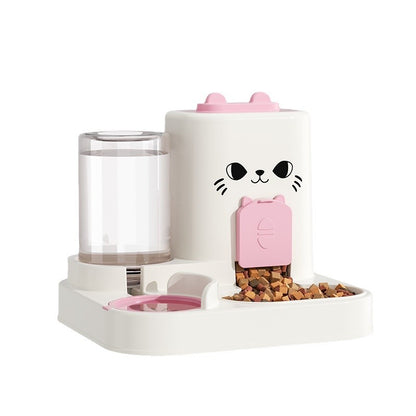 Integrated Pet Feeder Bowl with Dry Wet Separation