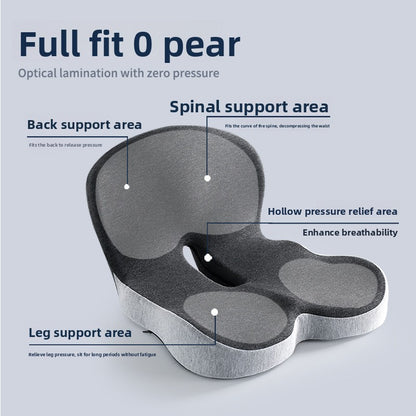 Integrated support cushion for seat