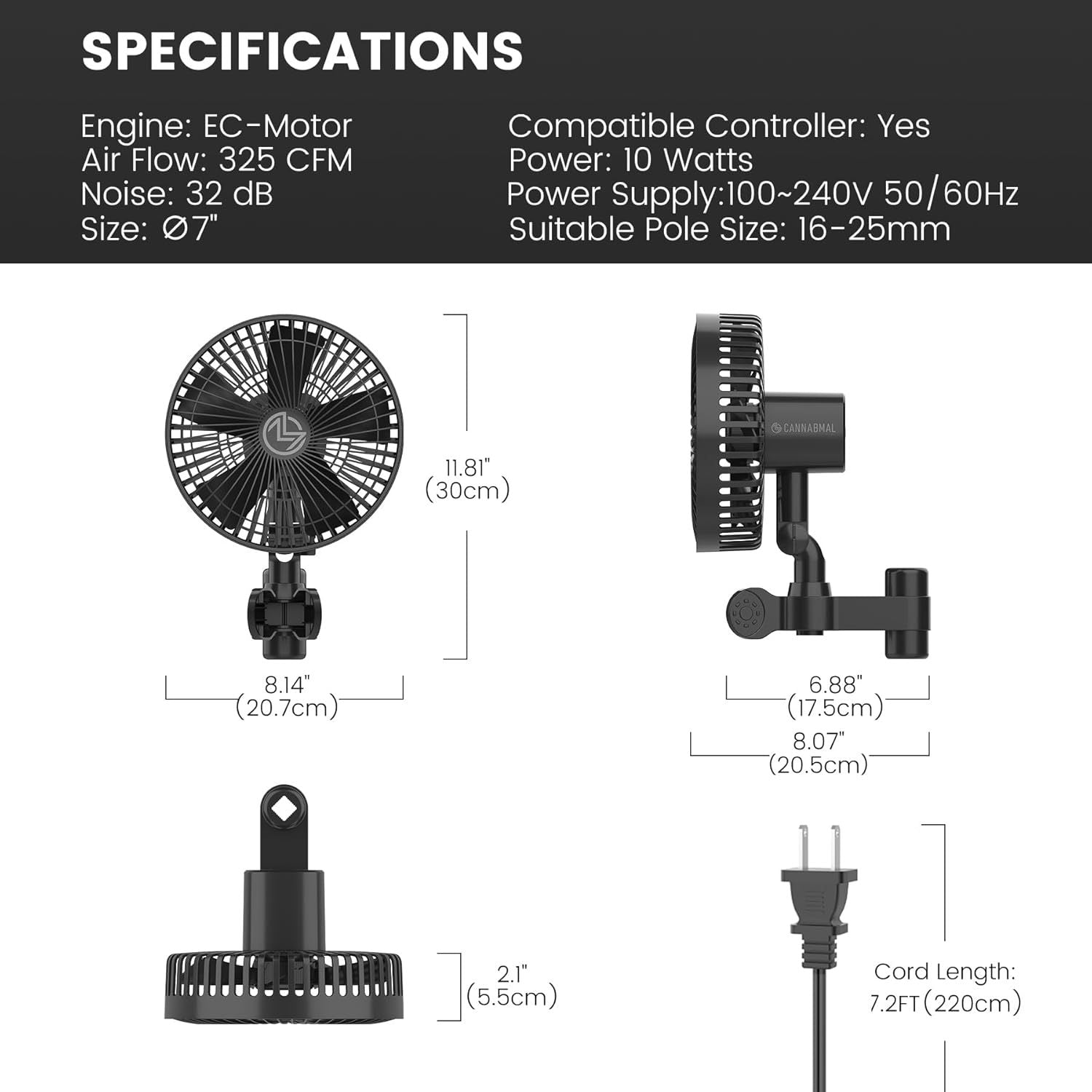 Intelligent control clip fan