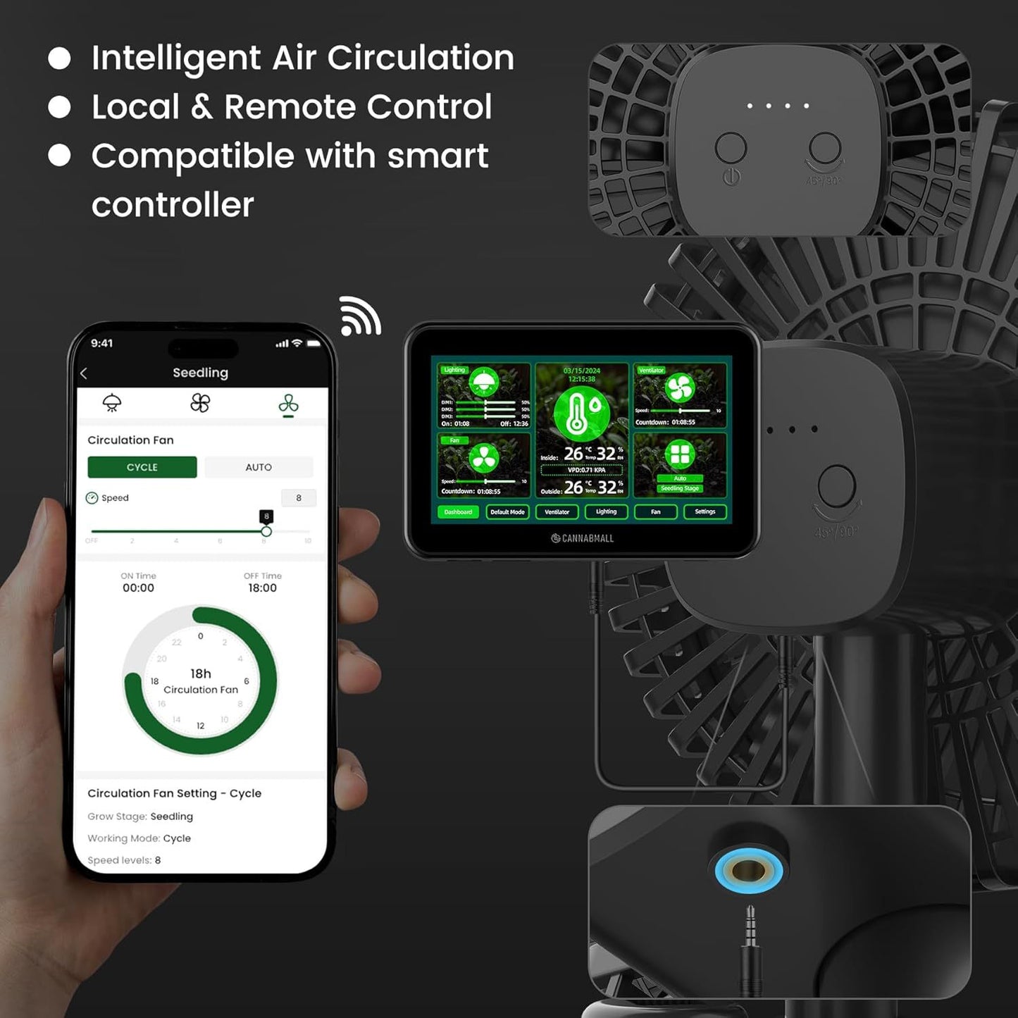 Intelligent control clip fan