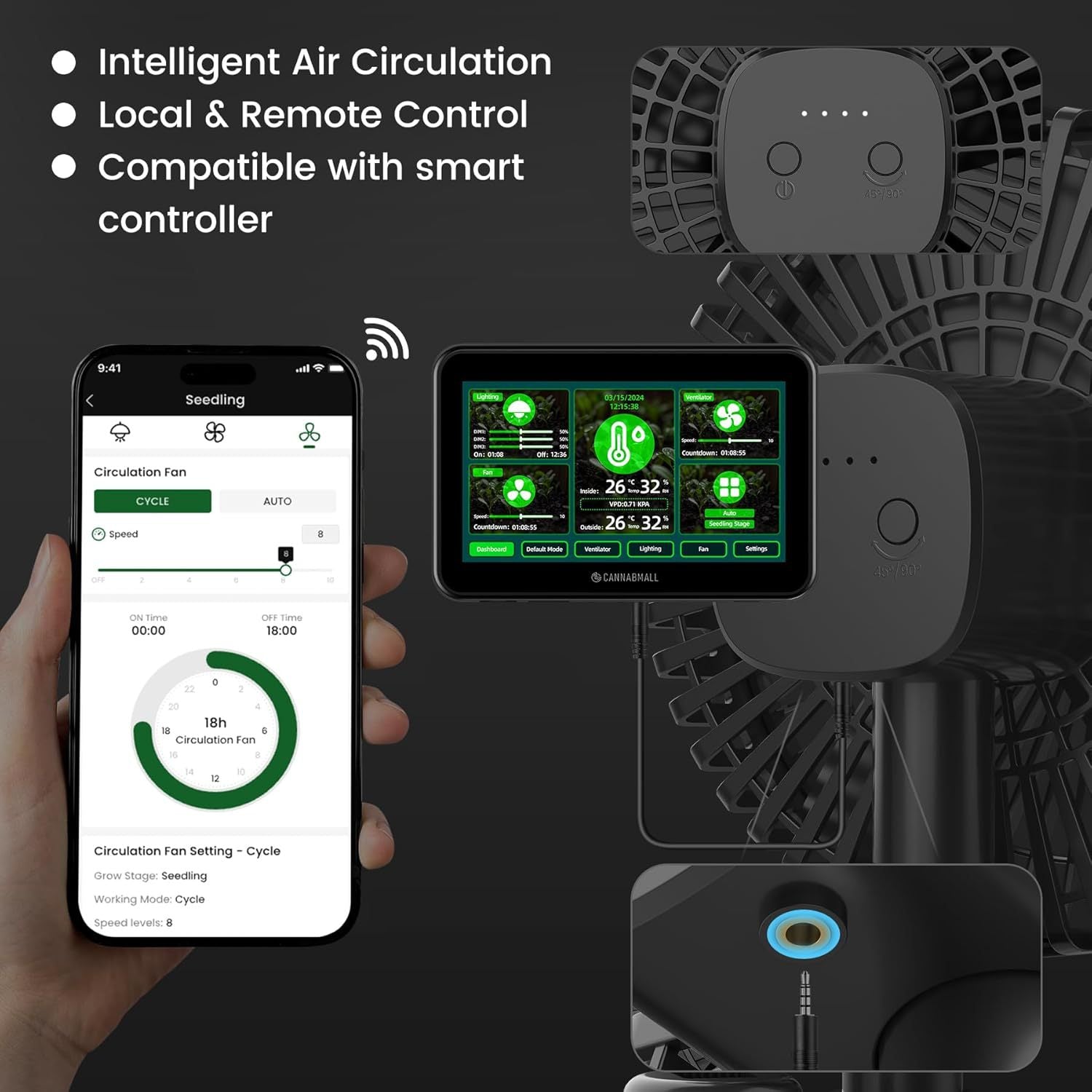 Intelligent control clip fan