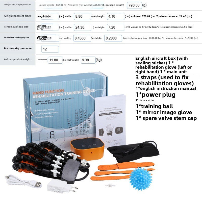 Intelligent Electric Hand Robot Rehabilitation Finger Training Gloves