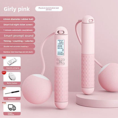 Intelligent electronic counting cordless skipping rope sports equipment