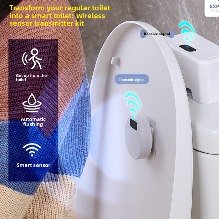 Intelligent Induction Toilet Flusher with Charging Host