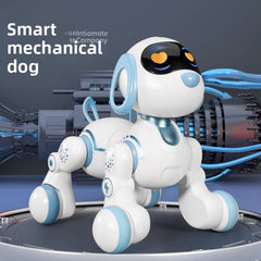 White Blue Robot Dog