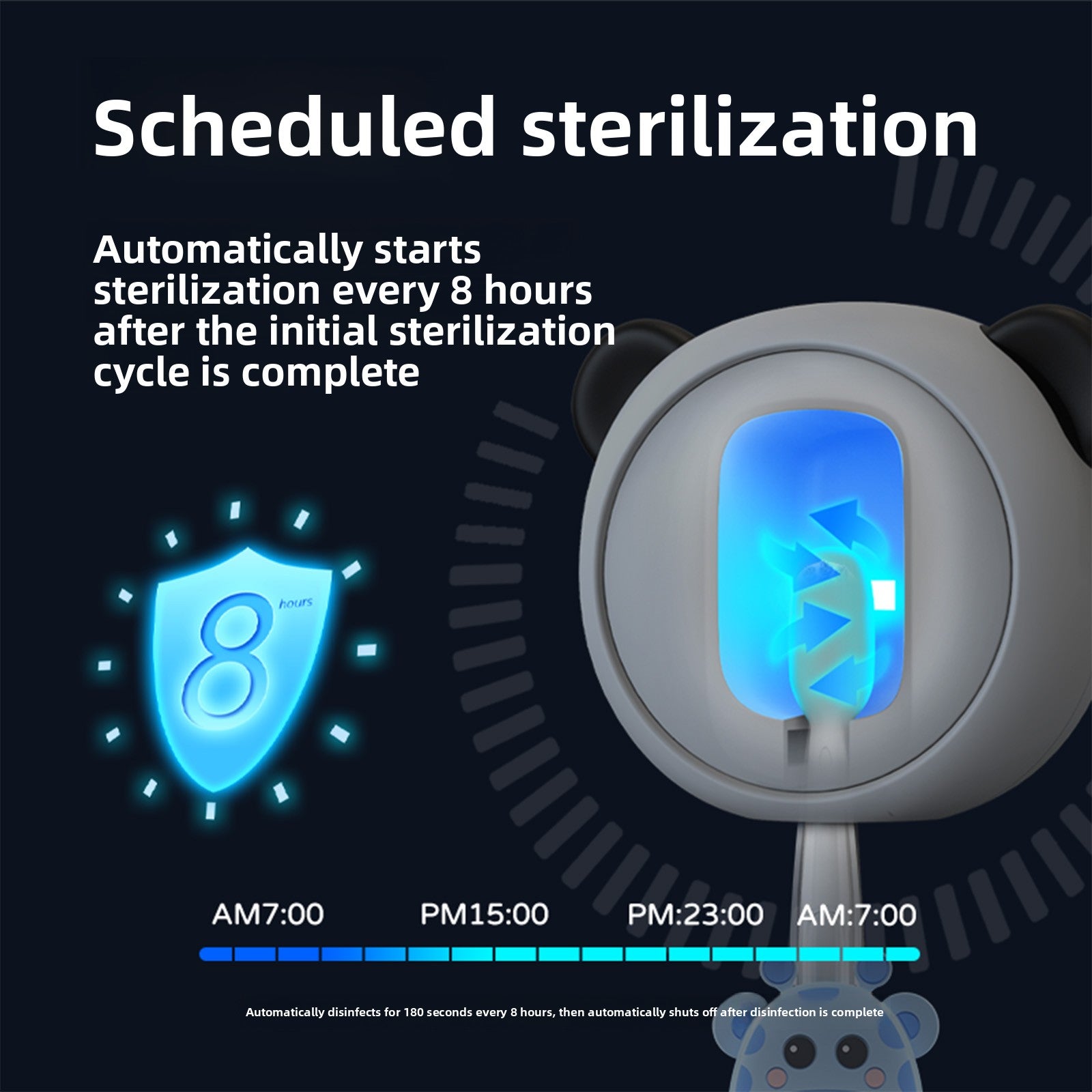 Intelligent UV Toothbrush Sterilizer Holder