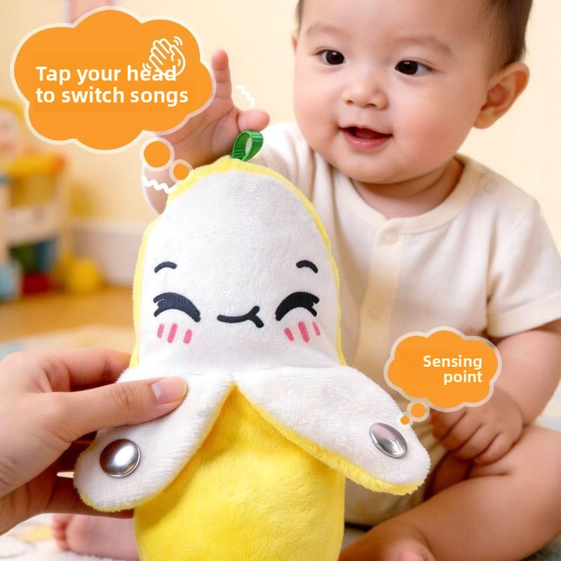 Interactive Banana Piano Plush Toy with Body-Sensing Music