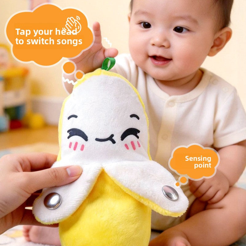 Interactive Banana Piano Plush Toy with Body-Sensing Music
