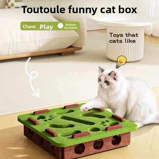 Interactive Cat Maze Toy with Bell Ball