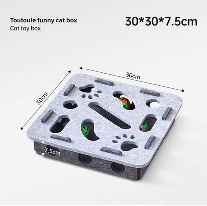 Interactive Cat Maze Toy with Bell Ball