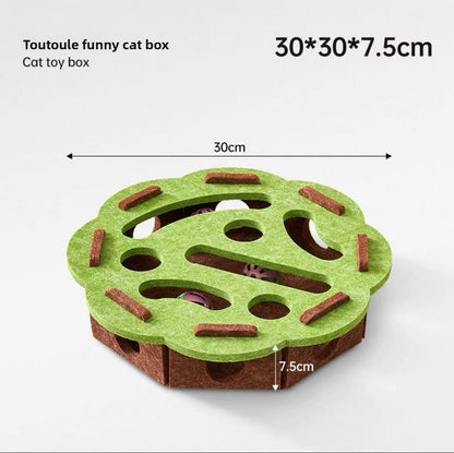 Interactive Cat Maze Toy with Bell Ball