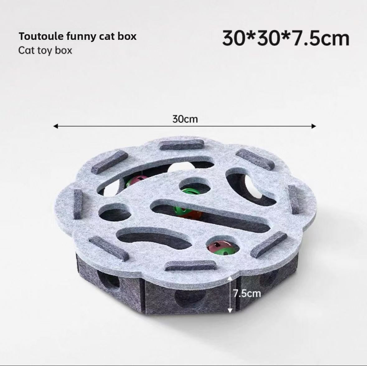Interactive Cat Maze Toy with Bell Ball