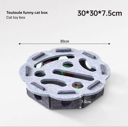 Interactive Cat Maze Toy with Bell Ball